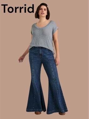 🆕 Torrid NWT Festi High Rise Jeans Dessert Bluebell Sz 16R🌸